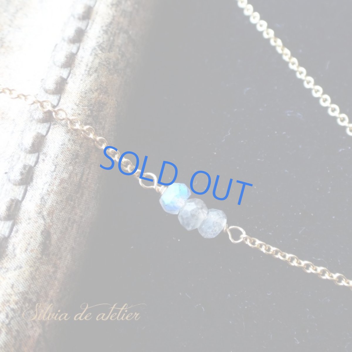 画像5: １点もの　超大粒　ラブラドライト　ペアシェイプ　レア模様（ブルーシラー）　14kgf　50ｃｍチェーンネックレス (5)