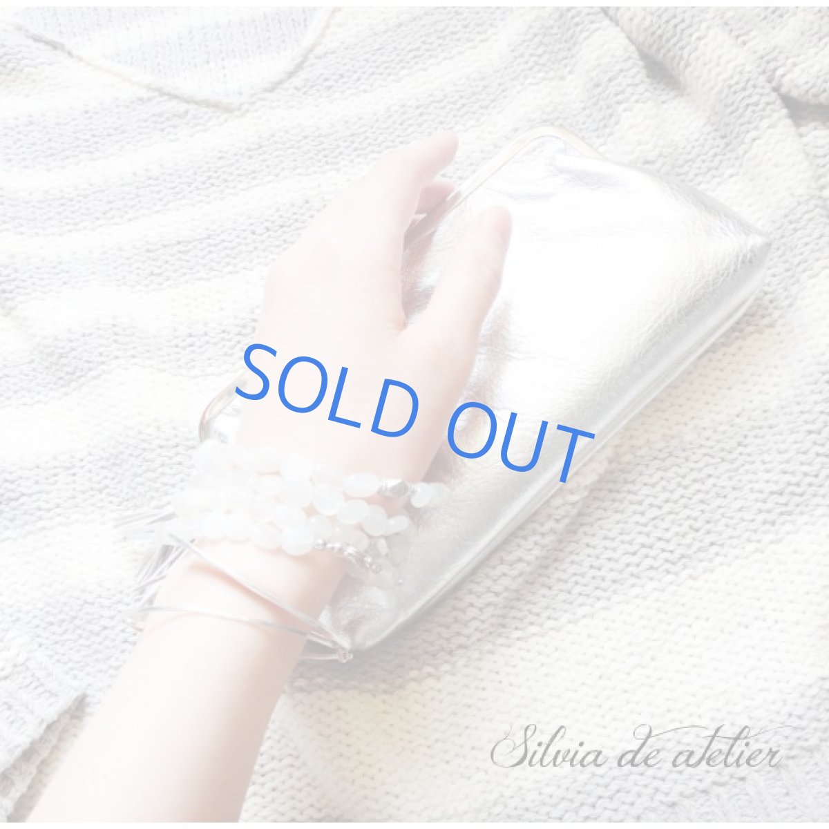 画像8: 残り１　ホワイトムーンストーン　シルバーパーツ　ロングネックレス (8)