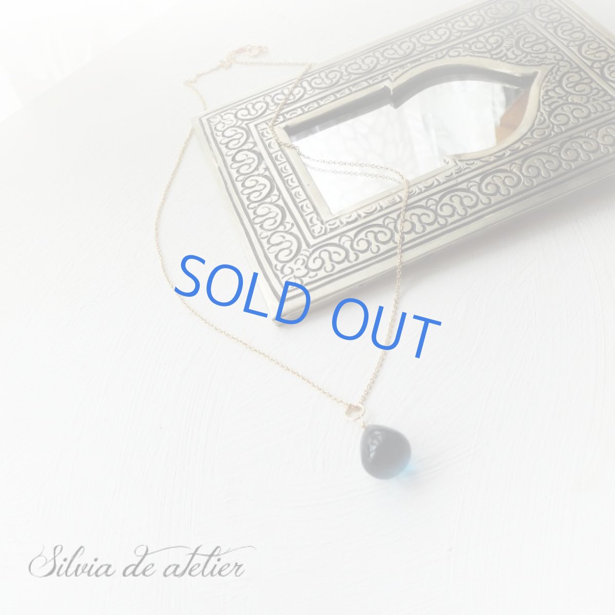 画像6: <訳あり＞　超大粒　スムースドロップ　AAAA　ロンドンブルートパーズ　14kgfネックレス (6)