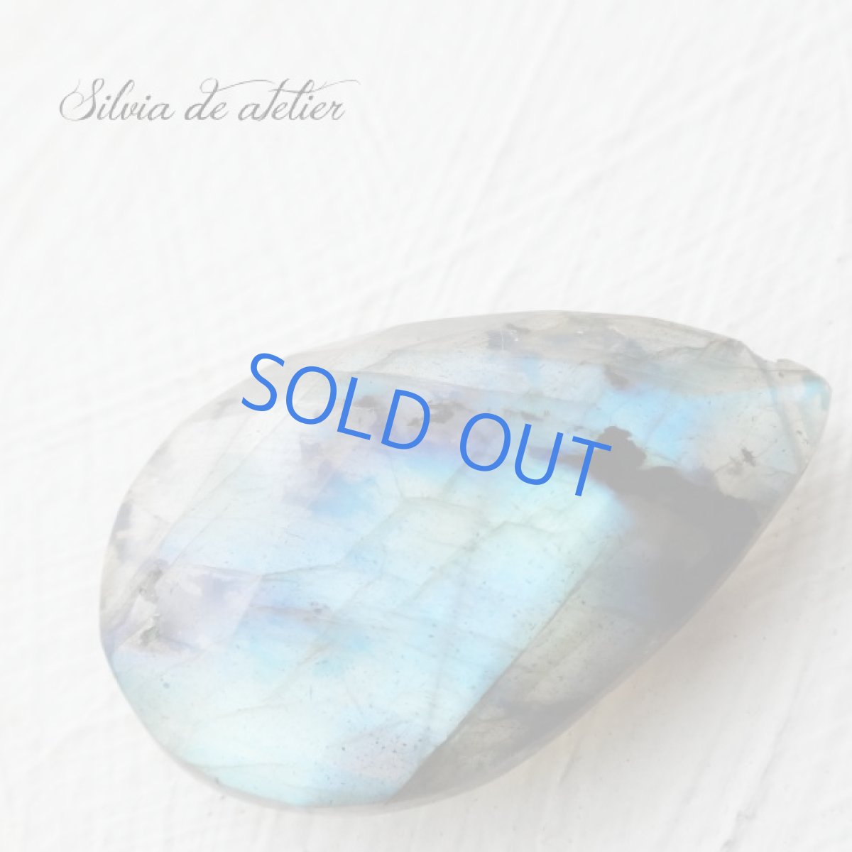 画像3: １点もの　超大粒　ラブラドライト　ペアシェイプ　レア模様（ブルーシラー）　14kgf　50ｃｍチェーンネックレス (3)