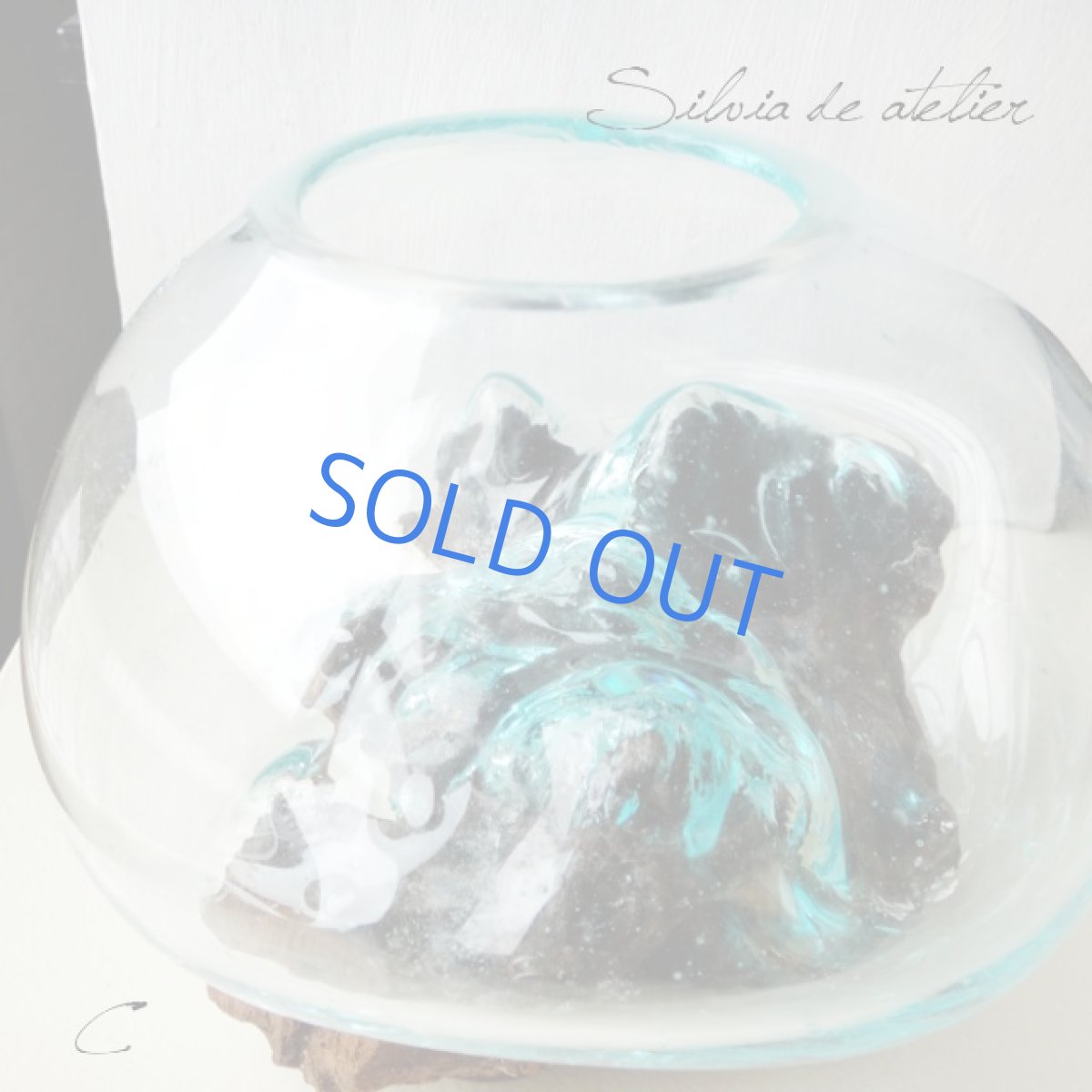 画像4: ＜浄化用・C＞LL粒高品質クリスタルチップ付き　流木ガラスセット　テラリウムポット (4)