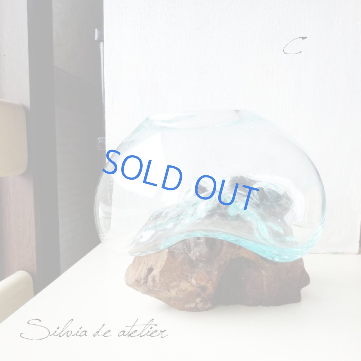 画像3: ＜浄化用・C＞LL粒高品質クリスタルチップ付き　流木ガラスセット　テラリウムポット (3)