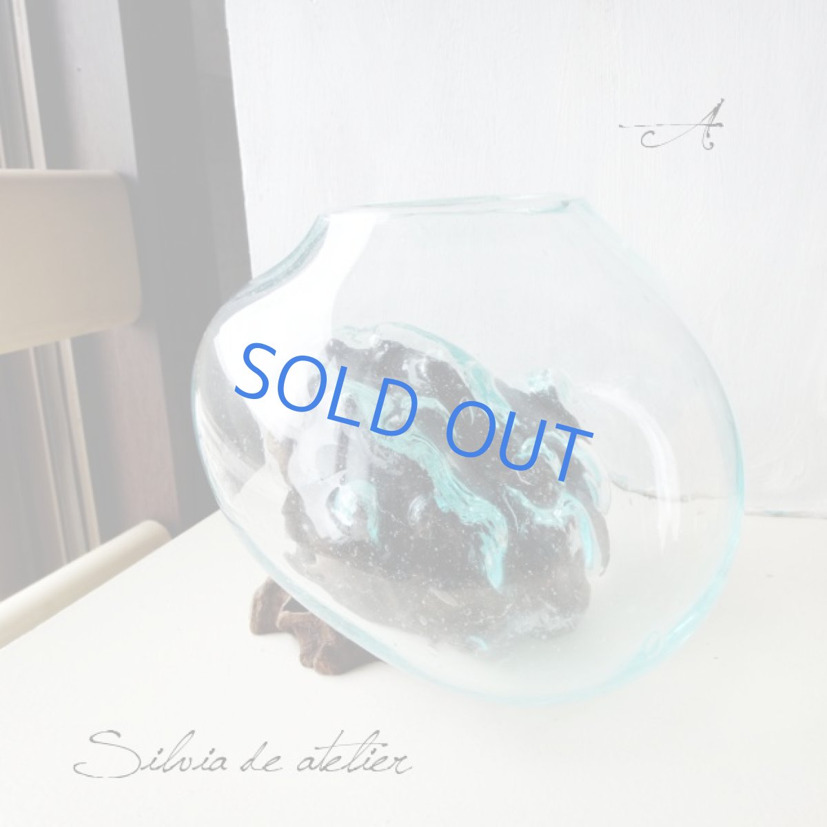 画像4: ＜浄化用・A＞LL粒高品質クリスタルチップ付き　流木ガラスセット　テラリウムポット (4)