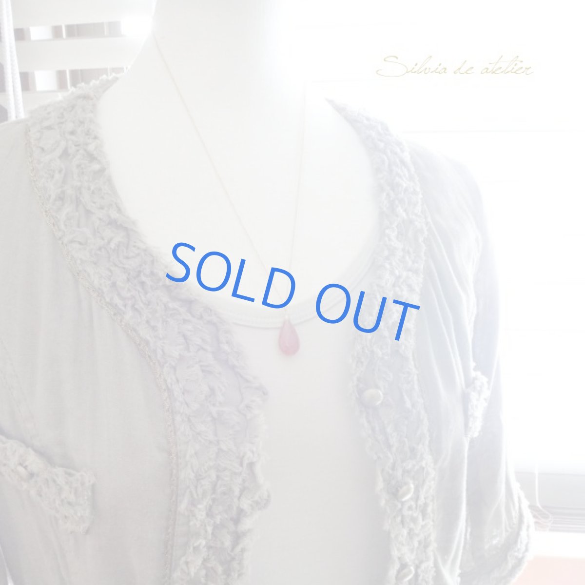 画像6: ＜１点もの・G＞　超大粒　AAA　ペルー産インカローズ　カットペアシェイプ　５０センチ14kgfネックレス (6)