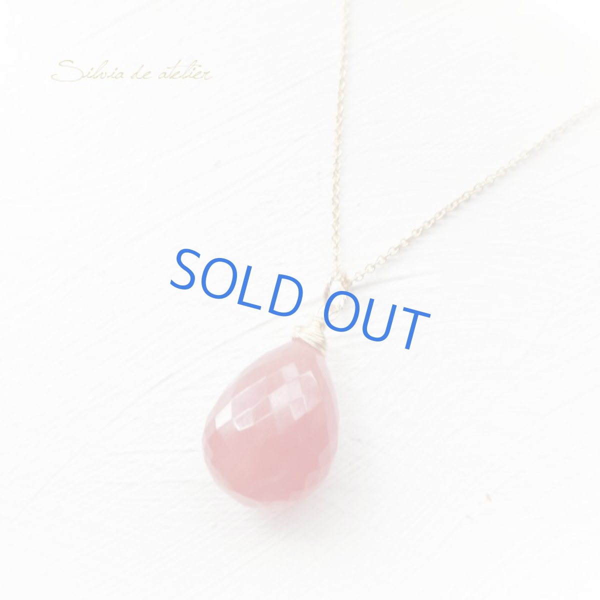 画像2: ＜１点もの・F＞　超大粒　AAA　ペルー産インカローズ　カットペアシェイプ　５０センチ14kgfネックレス (2)