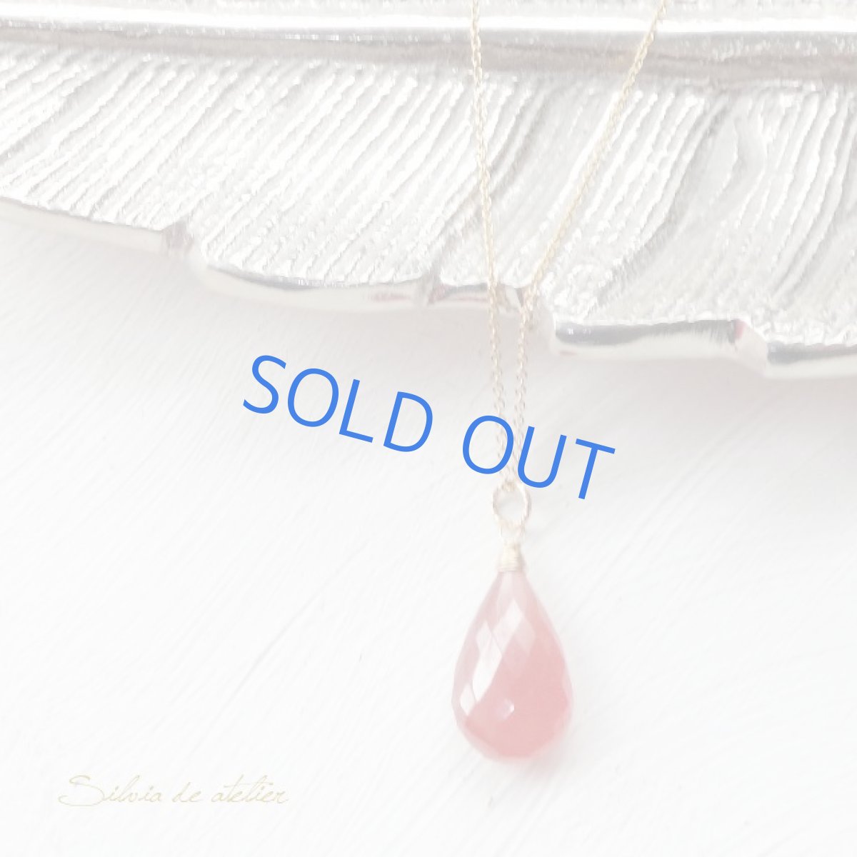 画像5: ＜１点もの・G＞　超大粒　AAA　ペルー産インカローズ　カットペアシェイプ　５０センチ14kgfネックレス (5)