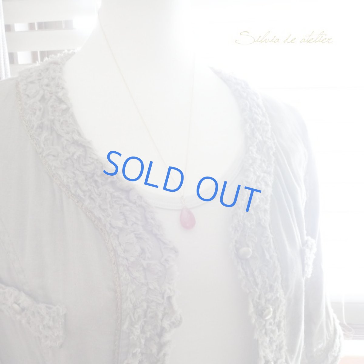 画像6: ＜１点もの・E＞　超大粒　AAA　ペルー産インカローズ　カットペアシェイプ　５０センチ14kgfネックレス (6)