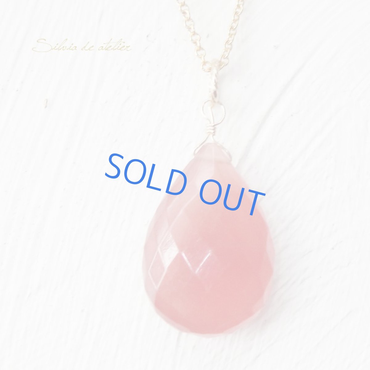 画像2: ＜１点もの・E＞　超大粒　AAA　ペルー産インカローズ　カットペアシェイプ　５０センチ14kgfネックレス (2)