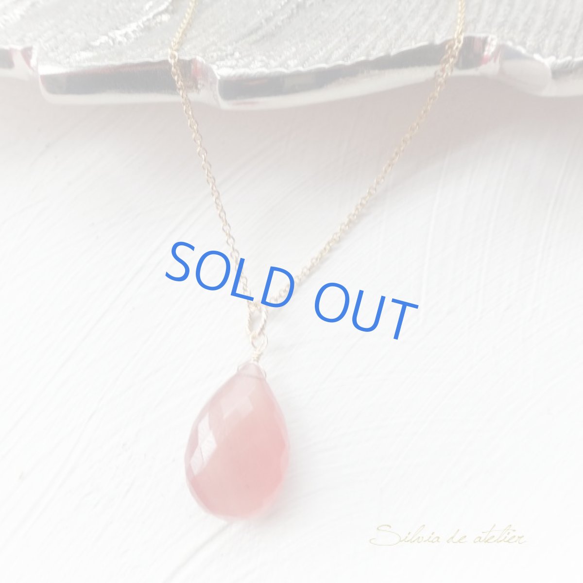 画像6: ＜１点もの・D＞　超大粒　AAA　ペルー産インカローズ　カットペアシェイプ　５０センチ14kgfネックレス (6)