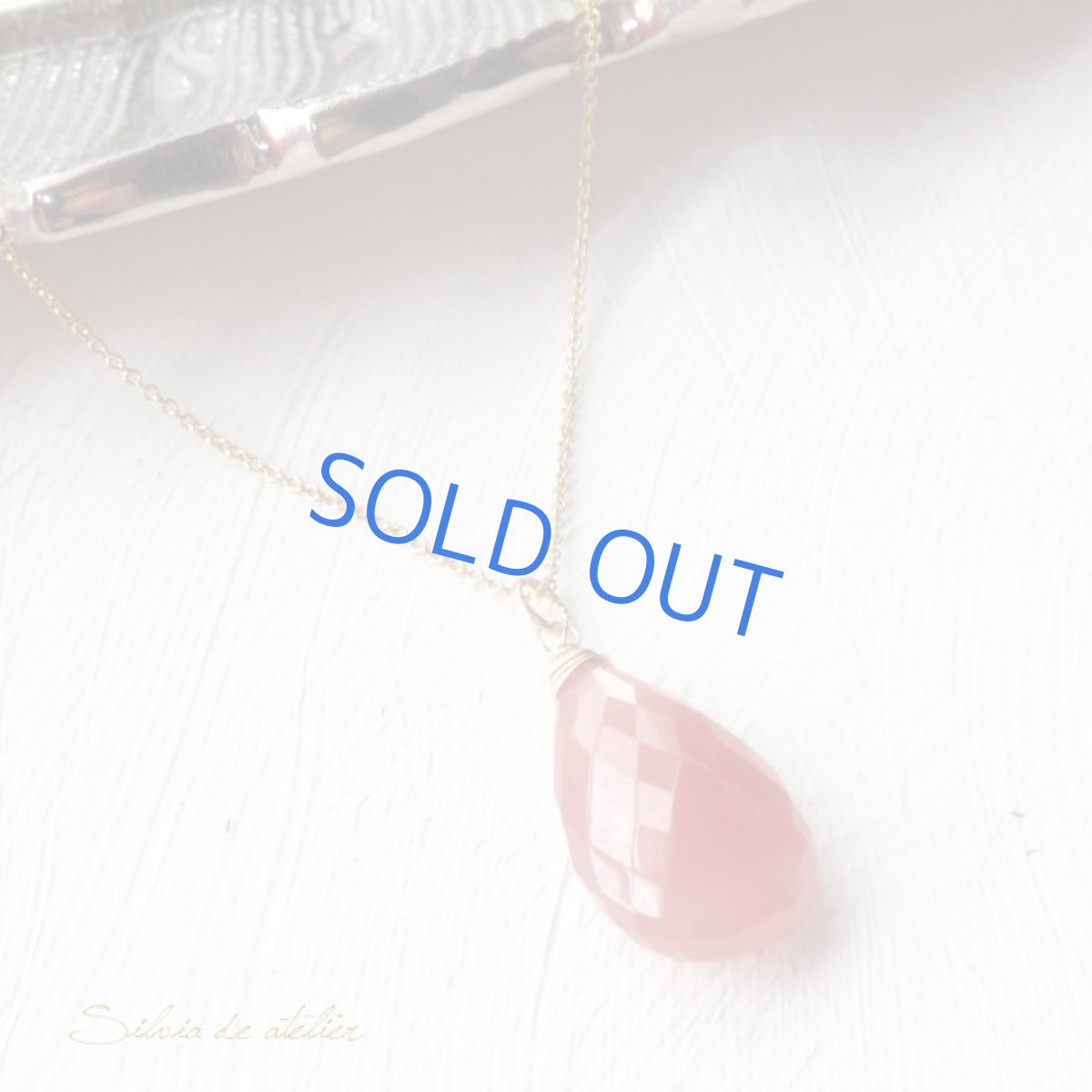 画像3: ＜１点もの・A＞　超大粒　AAA　ペルー産インカローズ　カットペアシェイプ　５０センチ14kgfネックレス (3)