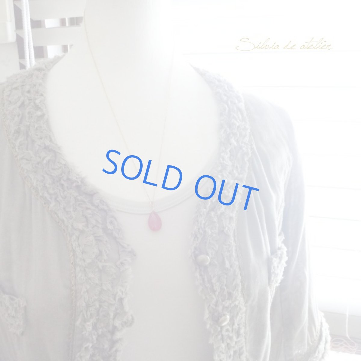 画像7: ＜１点もの・D＞　超大粒　AAA　ペルー産インカローズ　カットペアシェイプ　５０センチ14kgfネックレス (7)