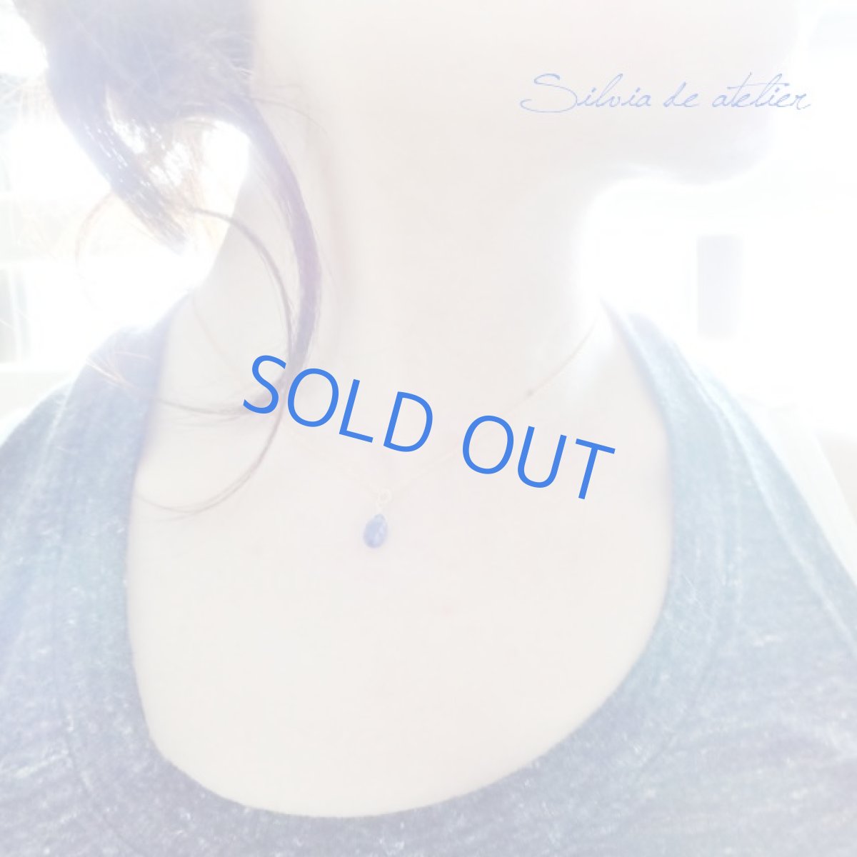 画像7: 残り1 最高級 ロイヤルブルー カシミール産カイヤナイト ペアシェイプ 14kgfネックレス (7)