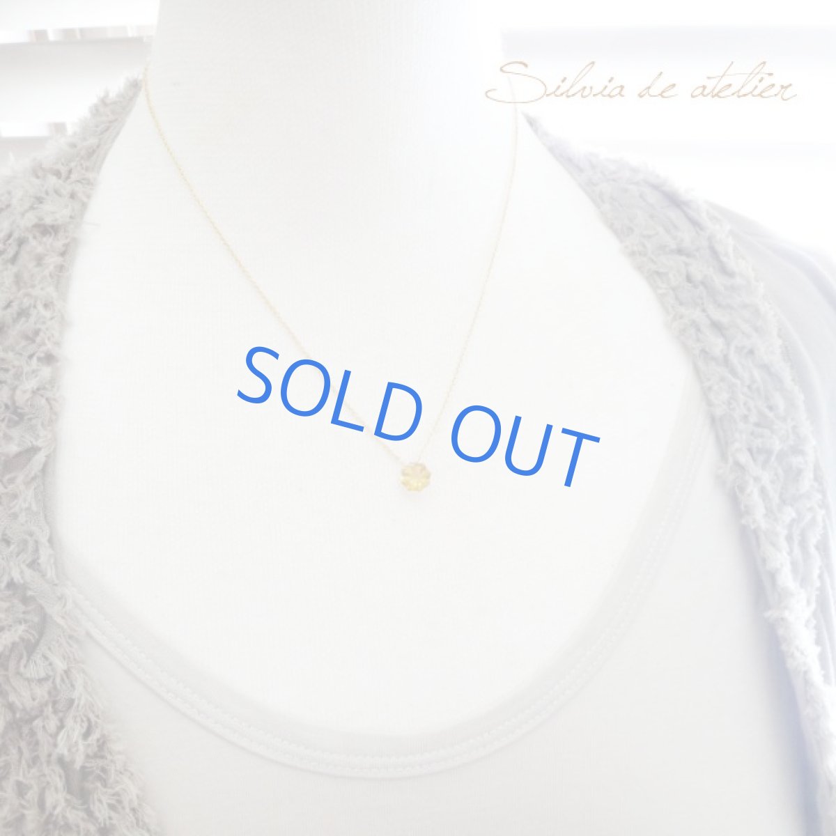 画像7: ＜9thAniv・1点もの＞ダイヤモンドカット　レモンクォーツ＆ビアクォーツ　一粒ネックレス (7)