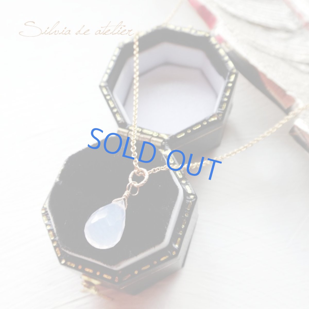 画像5: AAA レアストーン スコロライト(ラベンダークォーツ) ブリオレットドロップ 一粒 14kgfネックレス (5)