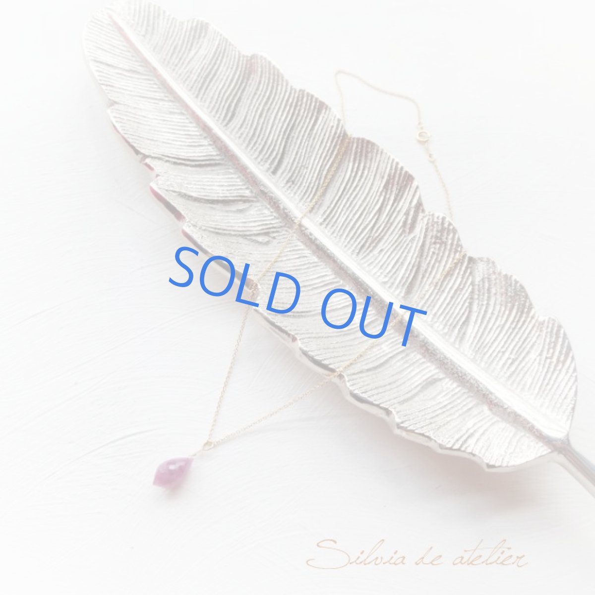 画像4: ＜9thAniv・1点もの＞大粒　ルビー　シャンデリアドロップ　14kgfネックレス (4)