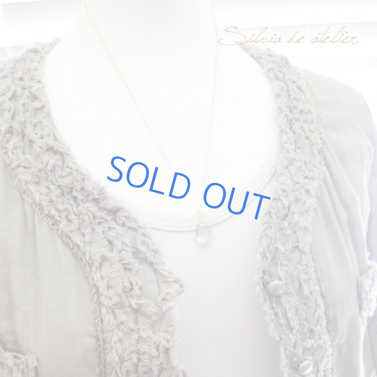 画像6: ＜9thAniv・1点もの＞大粒　ピンクアメジスト　ペアシェイプ　約50センチネックレス (6)