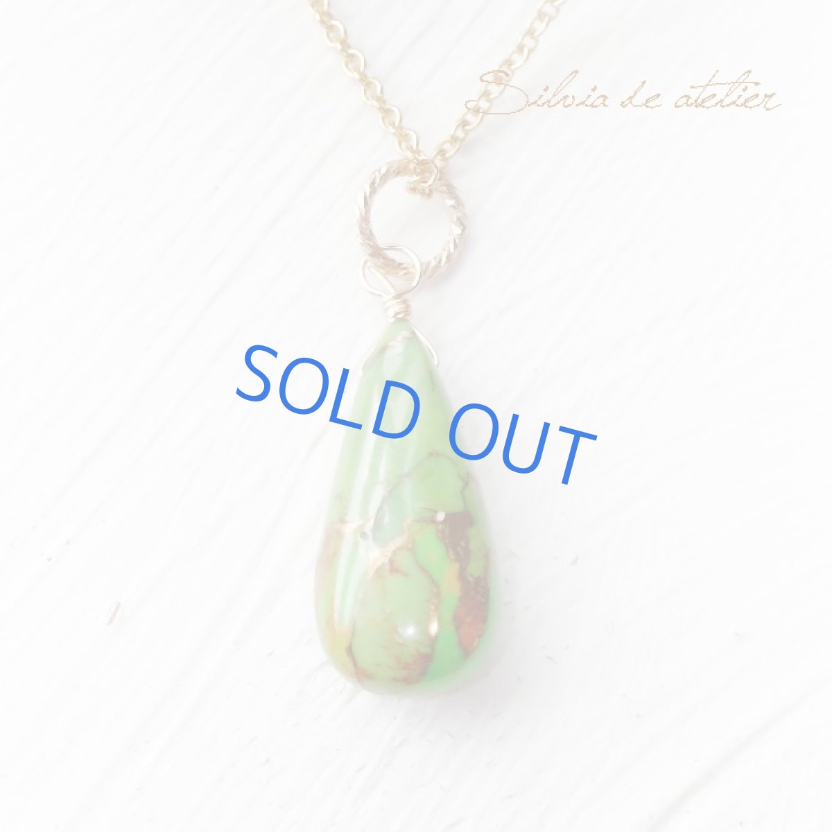 画像2: 残り1 グリーンターコイズ 大粒 スムースペアシェイプ 約50センチ14kgfネックレス (2)