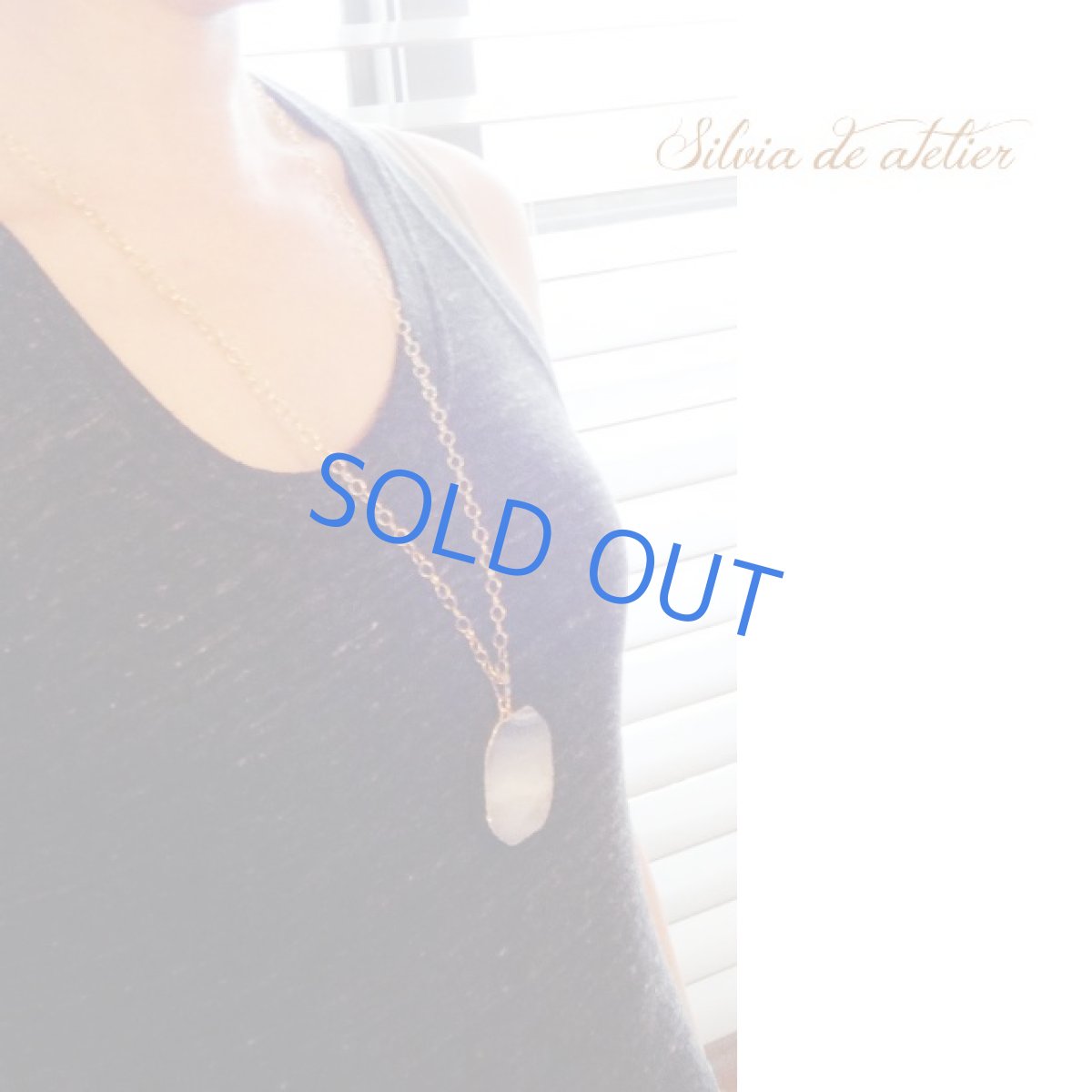 画像6: ◇morning glow◇１点もの　ドゥルージー　ブルーレースアゲート　ペンダント　ゴールドネックレス (6)