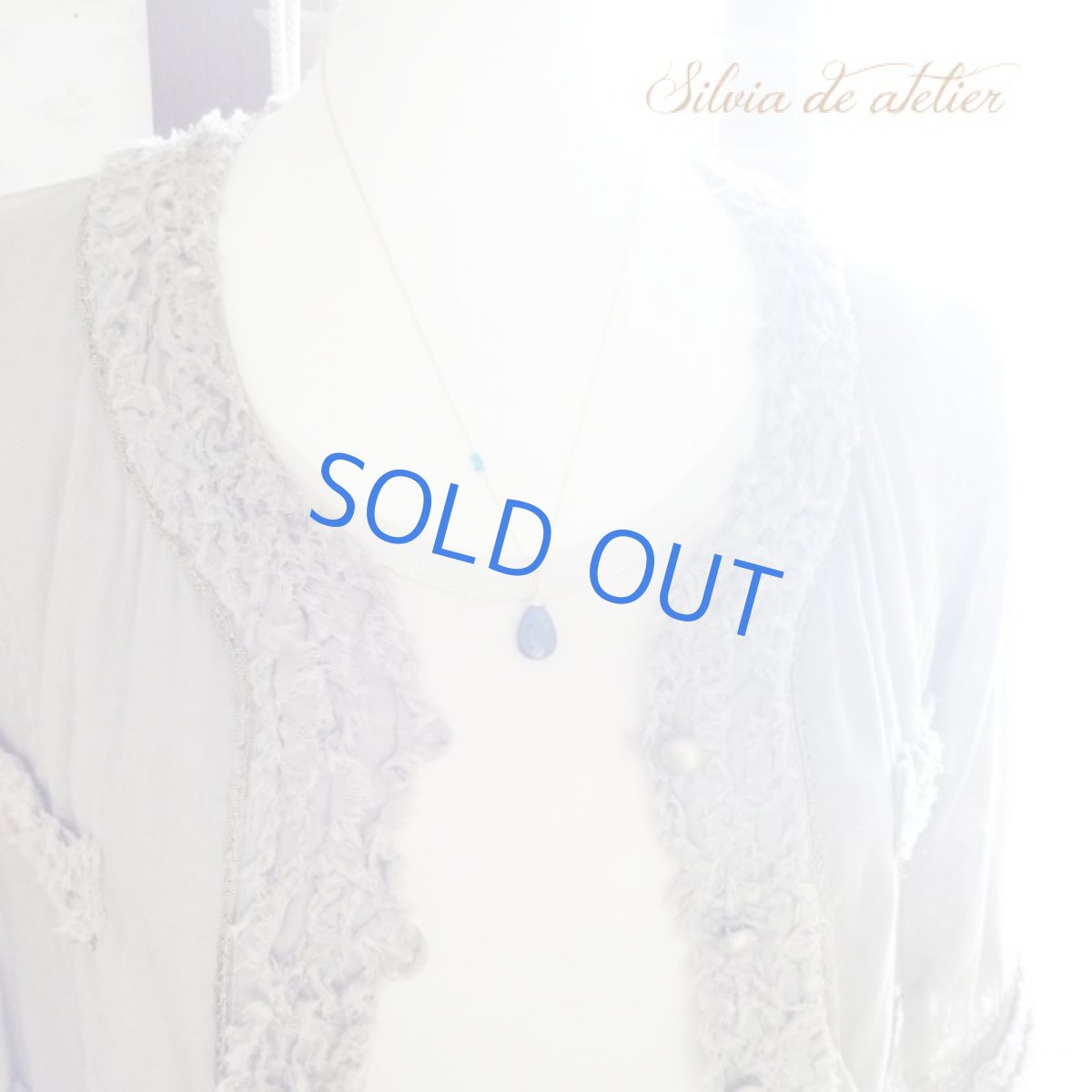 画像8: LMサイズ　チベット産　ダークブルー　カイヤナイト　スムースペアシェイプ　約50センチ14kgfネックレス (8)