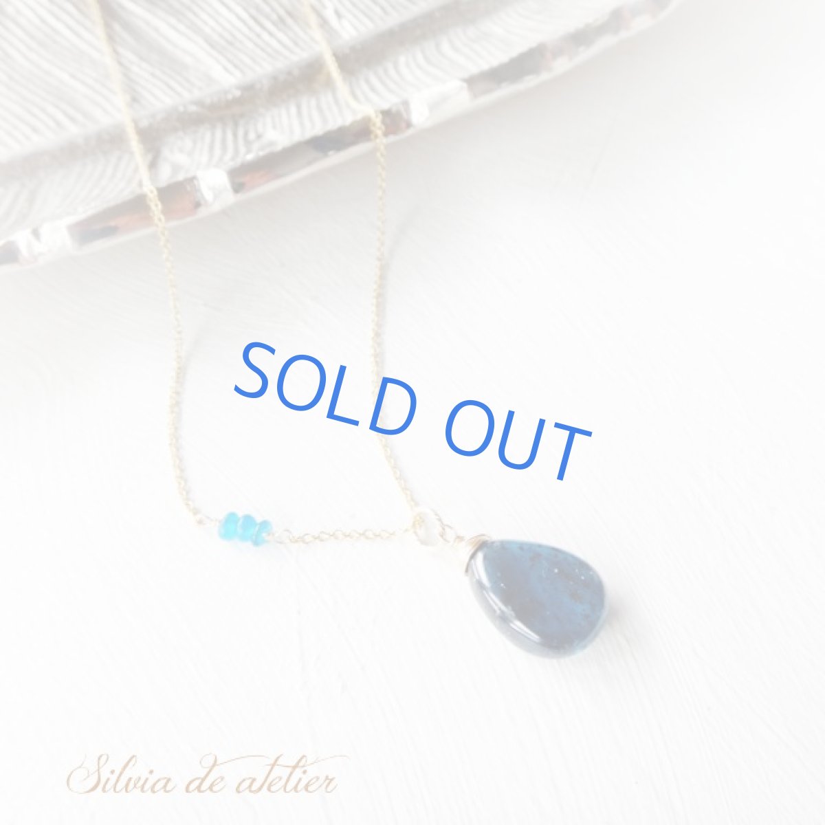 画像3: LMサイズ　チベット産　ダークブルー　カイヤナイト　スムースペアシェイプ　約50センチ14kgfネックレス (3)