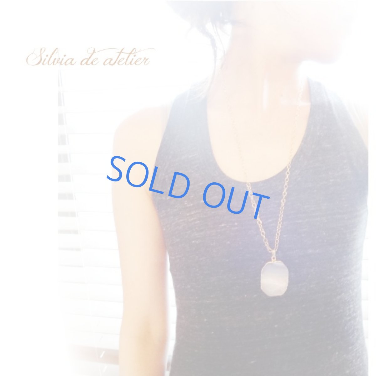 画像6: ◇WAVE◇１点もの　ドゥルージー　ブルーレースアゲート　ペンダント　ゴールドネックレス (6)