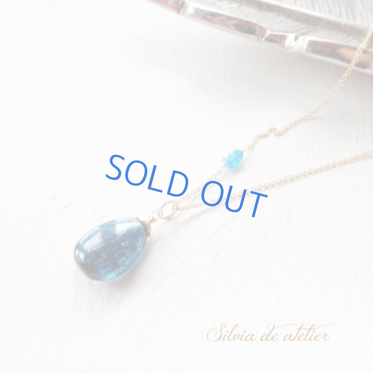 画像6: LMサイズ　チベット産　ダークブルー　カイヤナイト　スムースペアシェイプ　約50センチ14kgfネックレス (6)