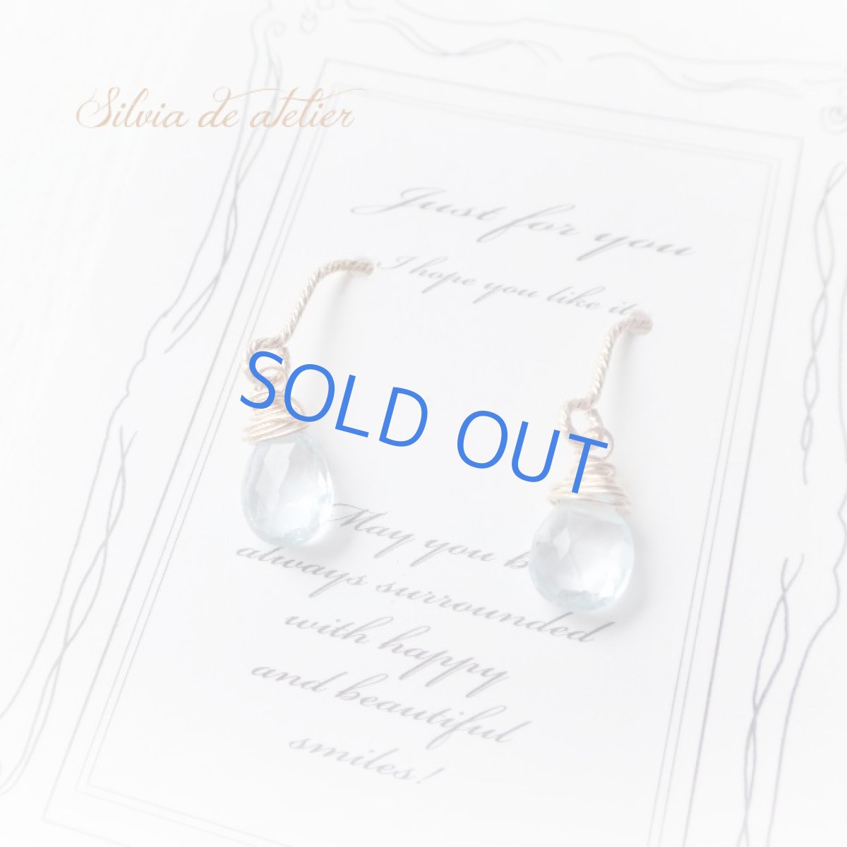 画像3:  ブルートパーズ　14kgfフックピアス (3)