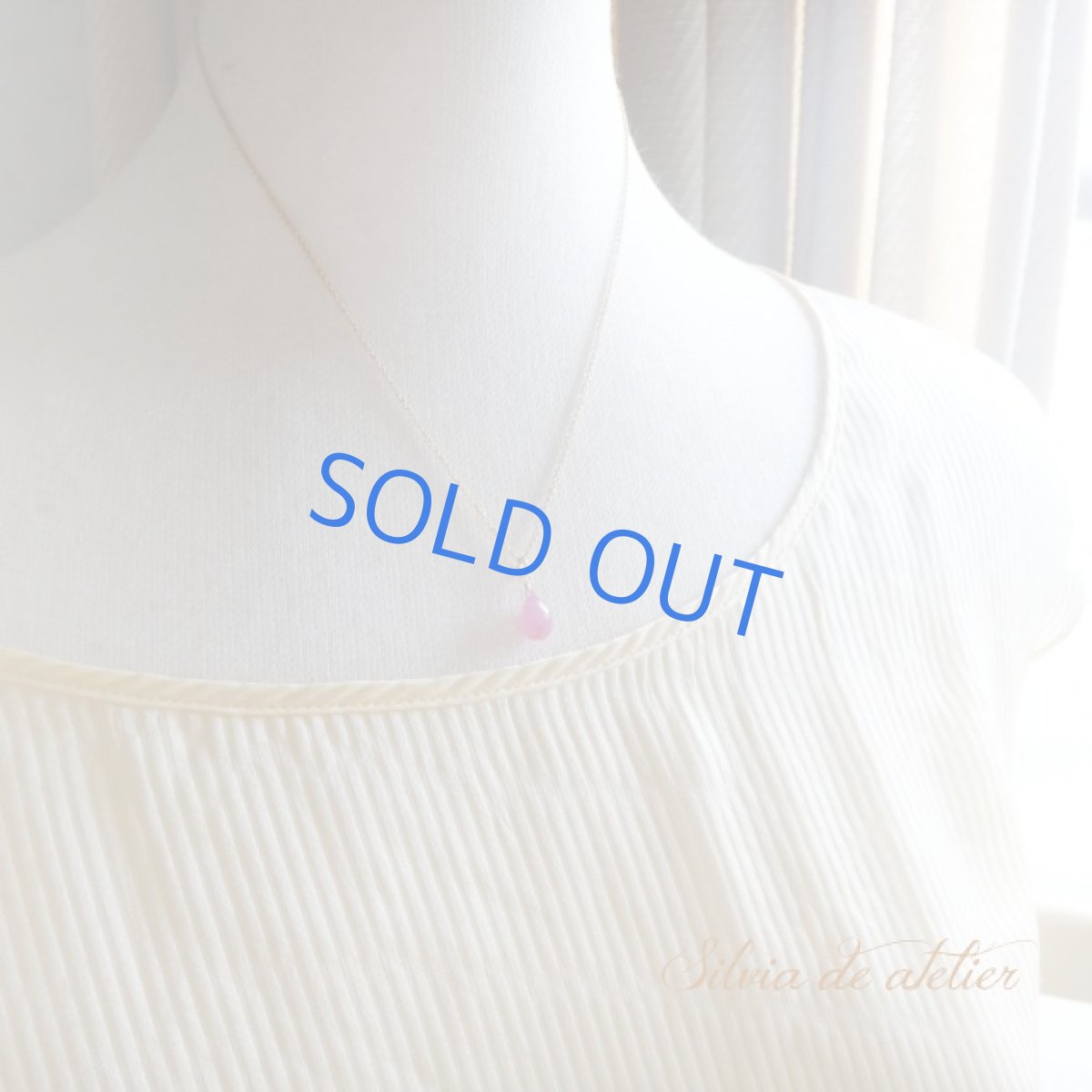 画像6: ＜残り1＞S〜Mサイズ　ピンクサファイア　一粒　14kgfネックレス (6)