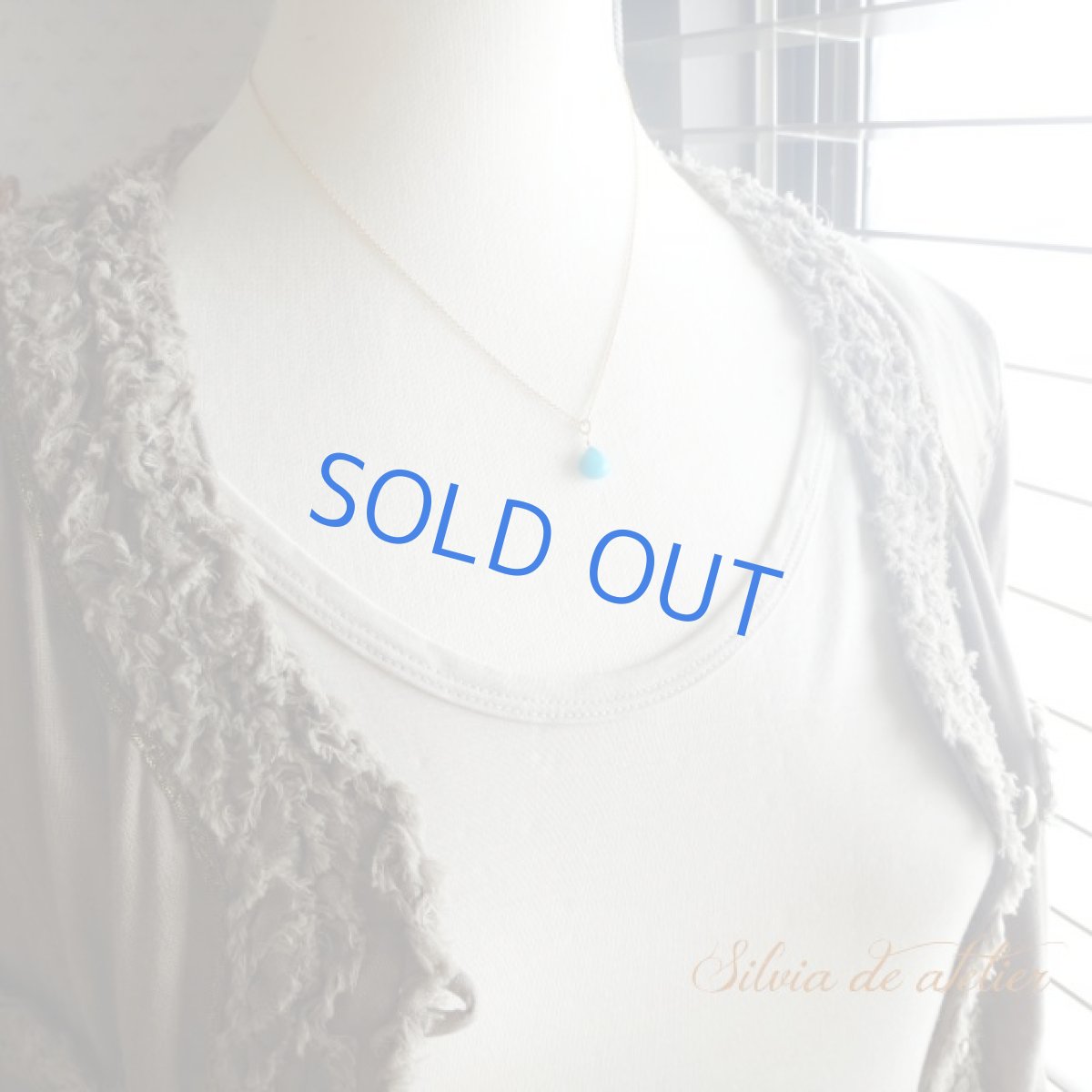 画像7: ＜訳あり粒・残り1＞アリゾナ産　スリーピングビューティーターコイズ　マロン　14kgfネックレス (7)