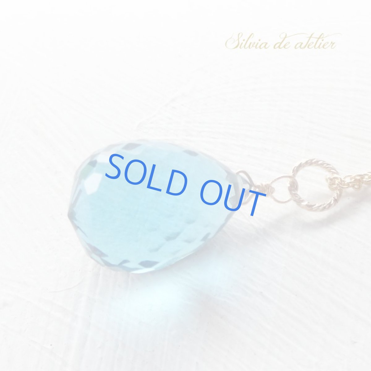 画像3: ＜限定2＞超大粒　ロンドンブルートパーズ　ブリオレットカットドロップ　約50cm14kgfネックレス (3)