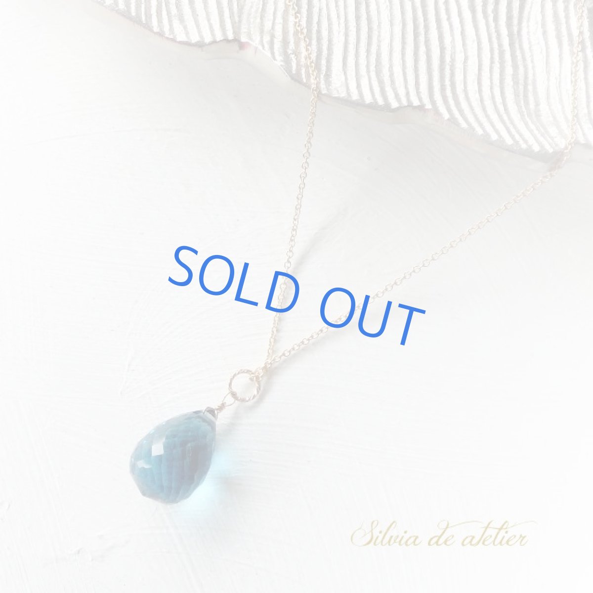 画像5: ＜限定2＞超大粒　ロンドンブルートパーズ　ブリオレットカットドロップ　約50cm14kgfネックレス (5)