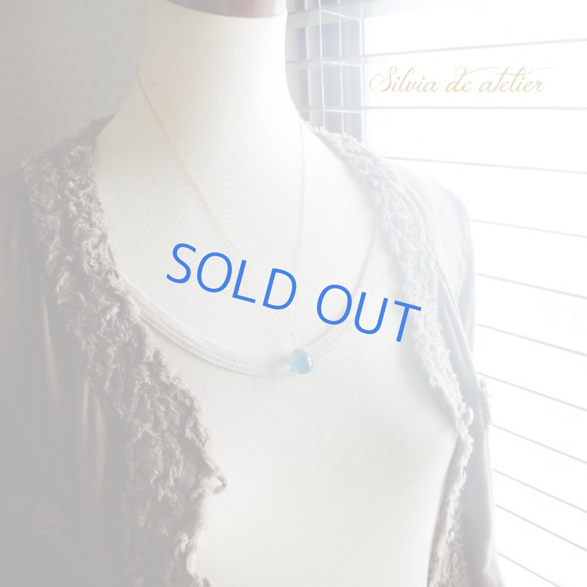 画像7: ＜限定2＞超大粒　ロンドンブルートパーズ　ブリオレットカットドロップ　約50cm14kgfネックレス (7)