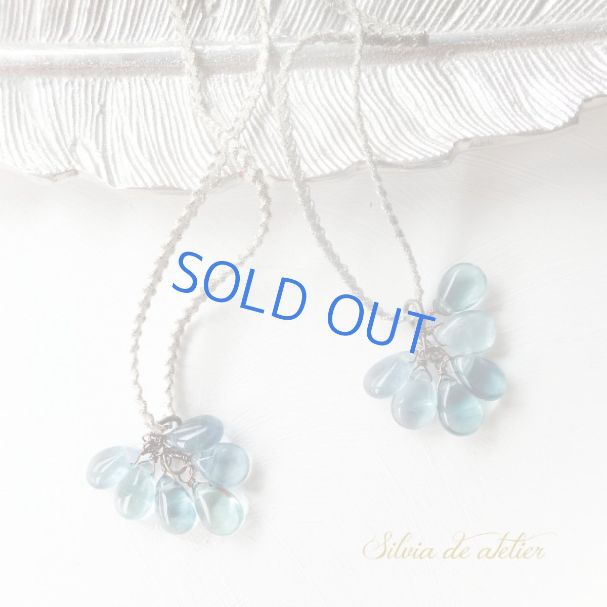 画像3: ブルーグリーンフローライト　タッセル　コードロングネックレス (3)