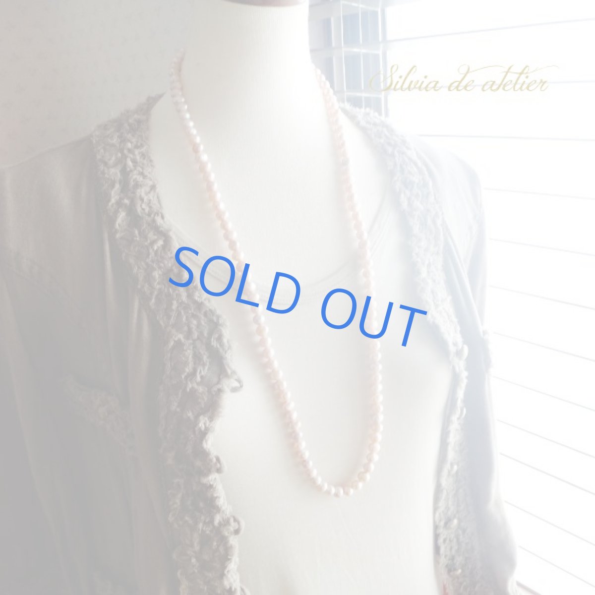 画像6: ライトピンク　淡水パール　ロングネックレス　ターコイズグラスチャーム付き (6)