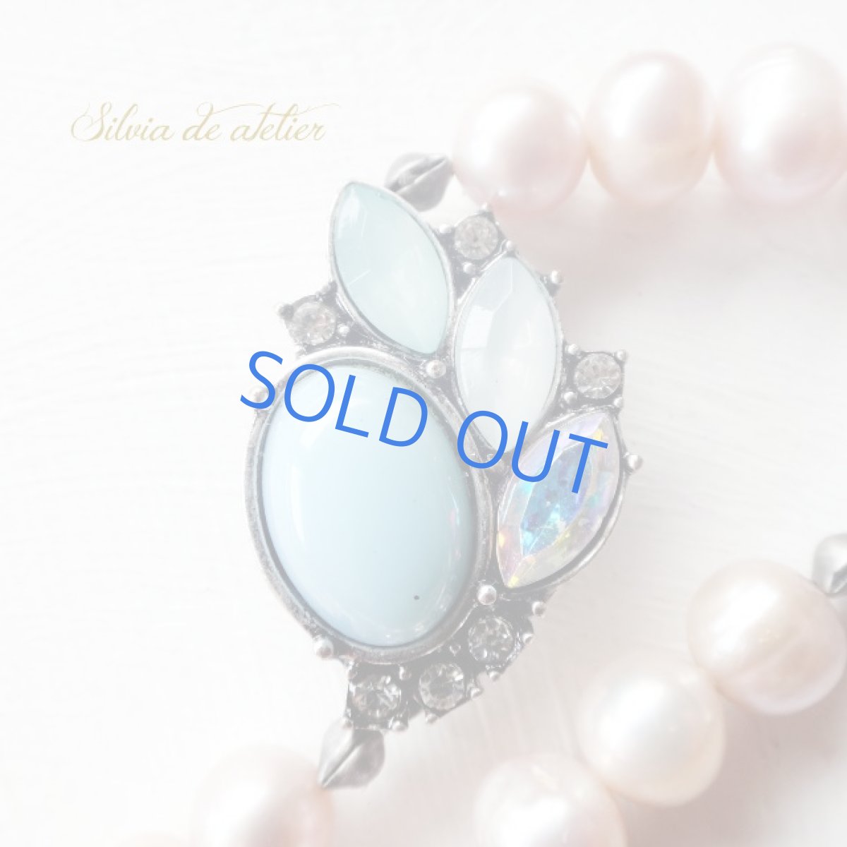 画像2: ライトピンク　淡水パール　ロングネックレス　ターコイズグラスチャーム付き (2)