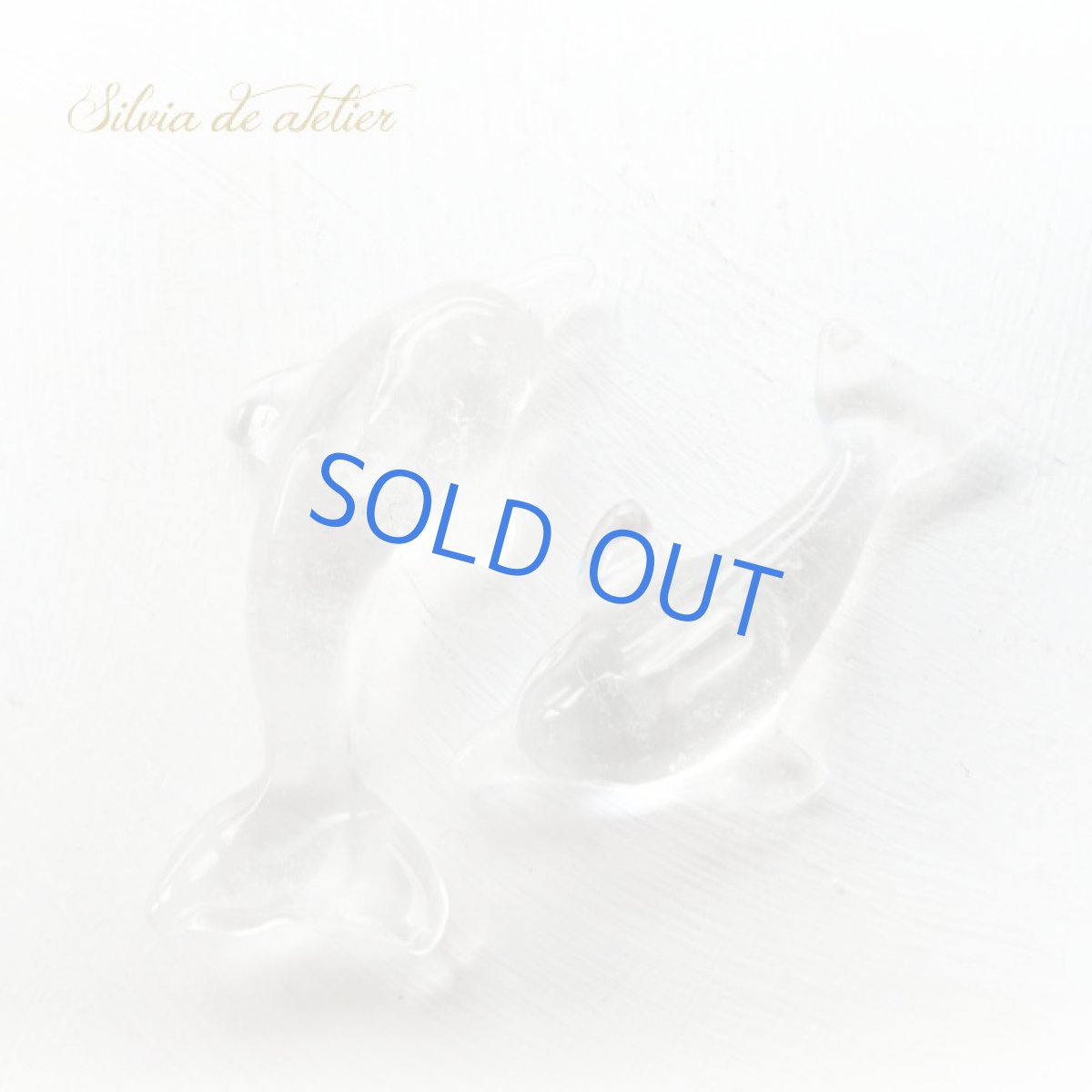 画像2: ＜１点もの＞浄化用　クリスタル　ドルフィン　親子セット　A (2)