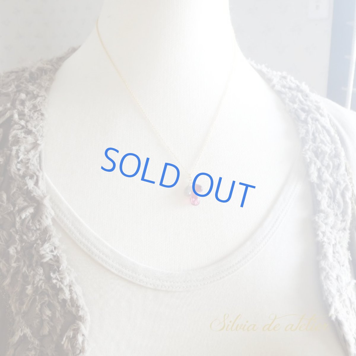 画像5:  ガーネット＆ピンクトルマリン　14kgfネックレス (5)