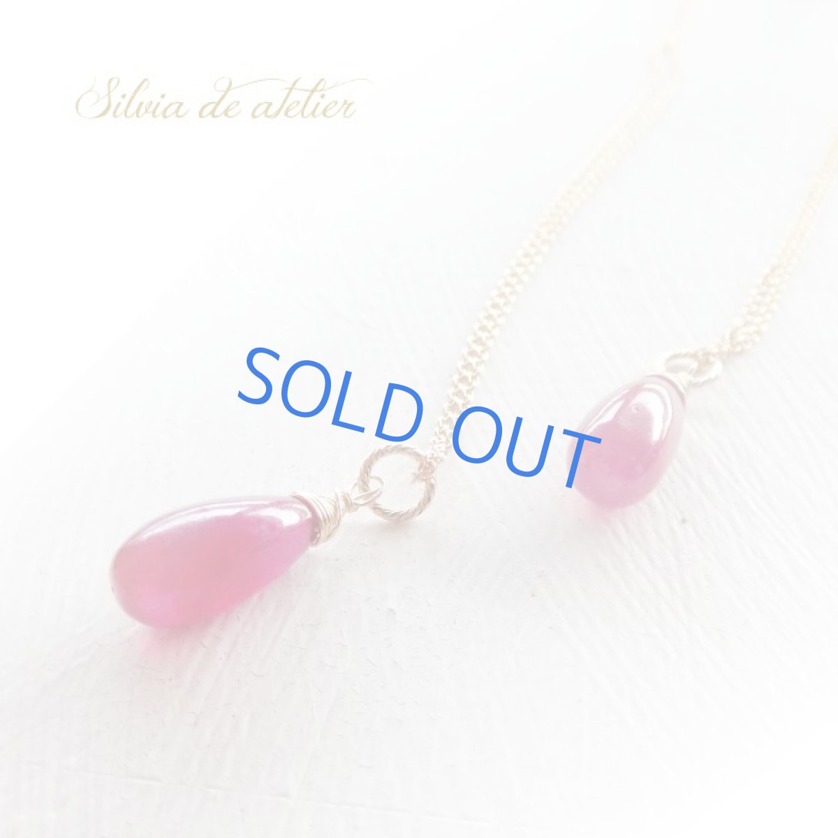 画像3:  AAAA　大粒　ルビー　スムースドロップ　14kgfネックレス (3)