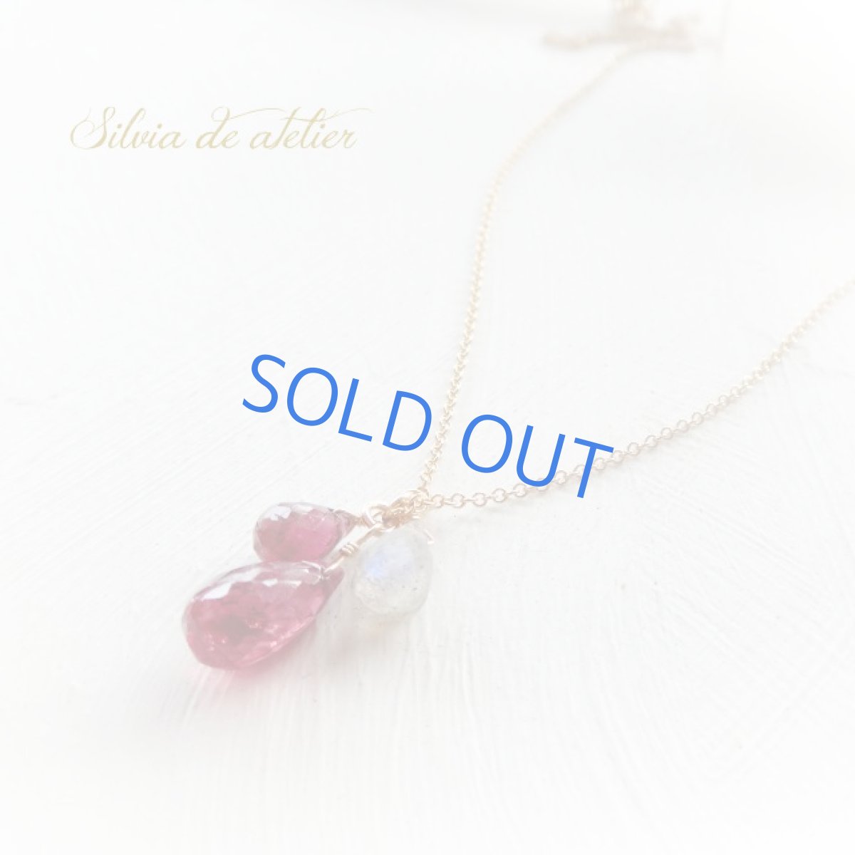 画像3:  ガーネット＆ピンクトルマリン　14kgfネックレス (3)