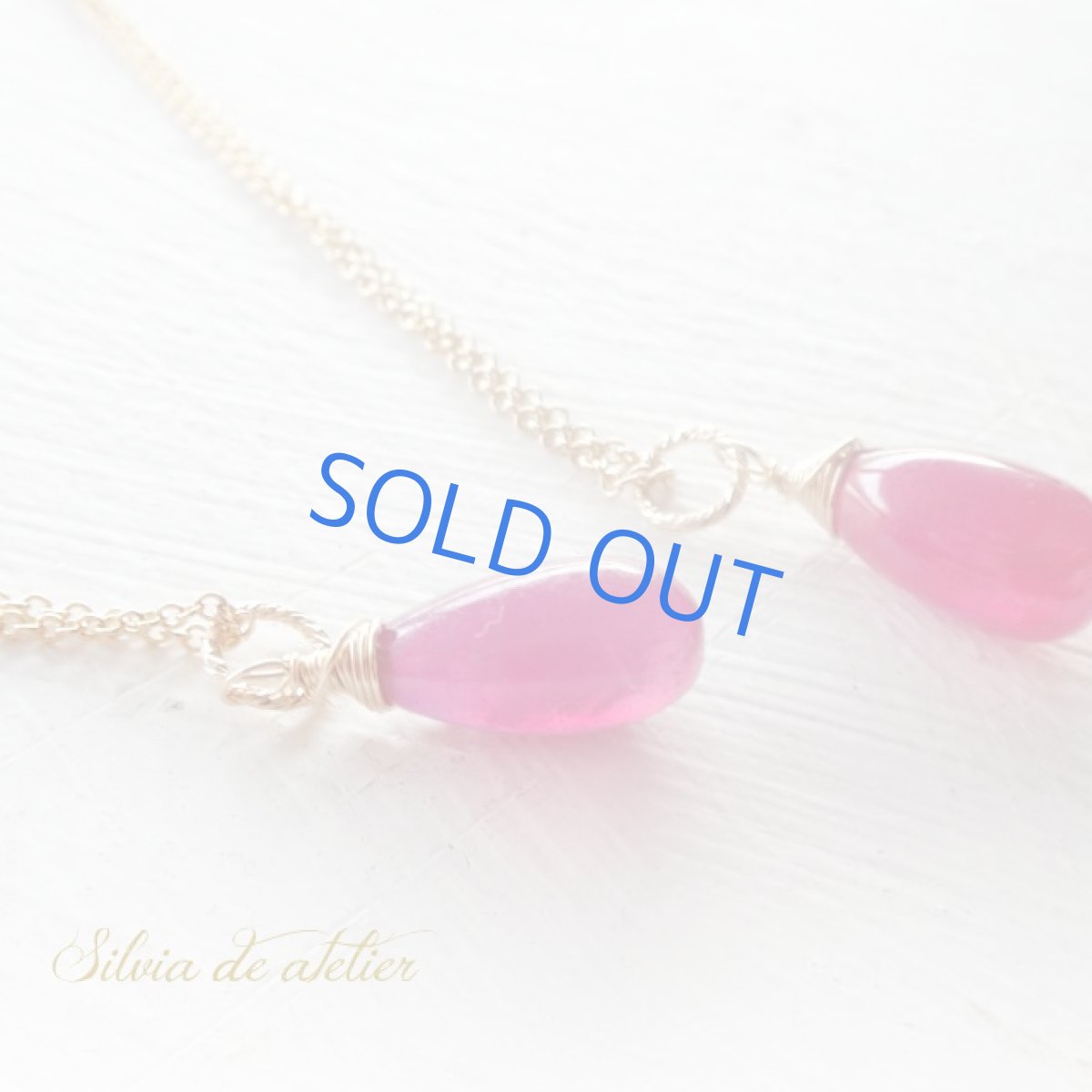 画像2:  AAAA　大粒　ルビー　スムースドロップ　14kgfネックレス (2)