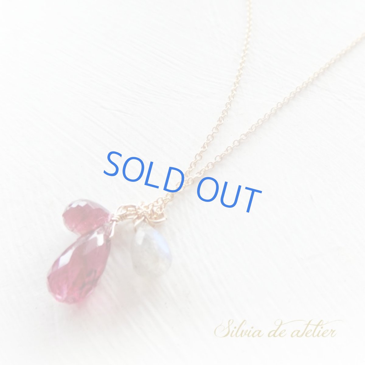 画像4:  ガーネット＆ピンクトルマリン　14kgfネックレス (4)