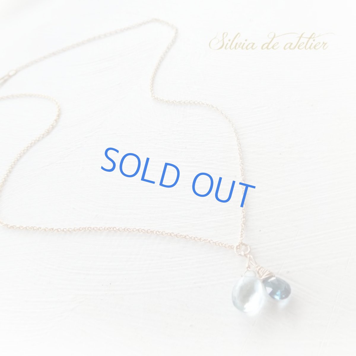 画像3:  アクアマリン＆ロンドンブルートパーズ　14kgfネックレス (3)