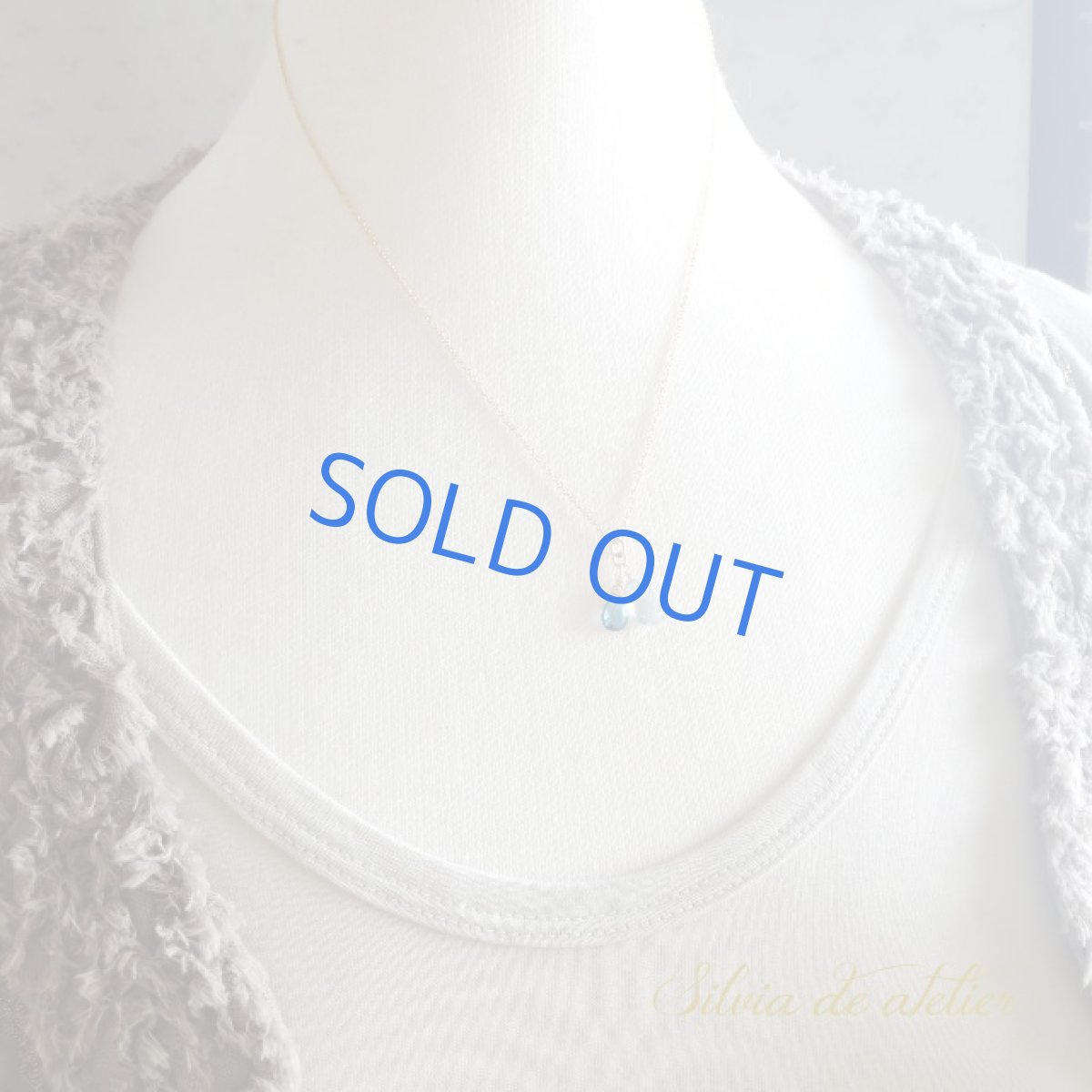 画像4:  アクアマリン＆ロンドンブルートパーズ　14kgfネックレス (4)