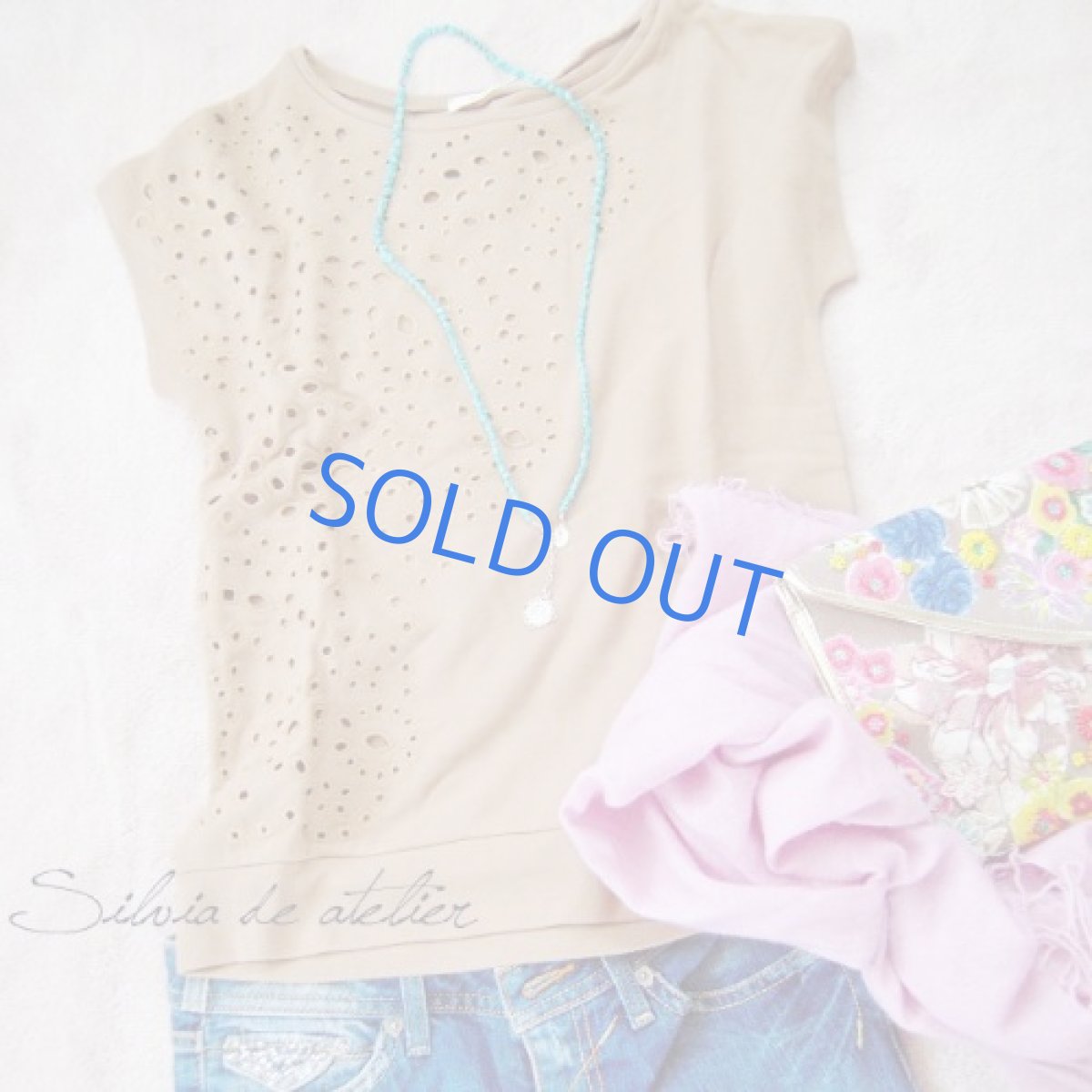 画像6: ロザリオ風　4way　天然　ブルーグリーンターコイズ　フランス製デッドストックメダイチャーム　ネックレス (6)