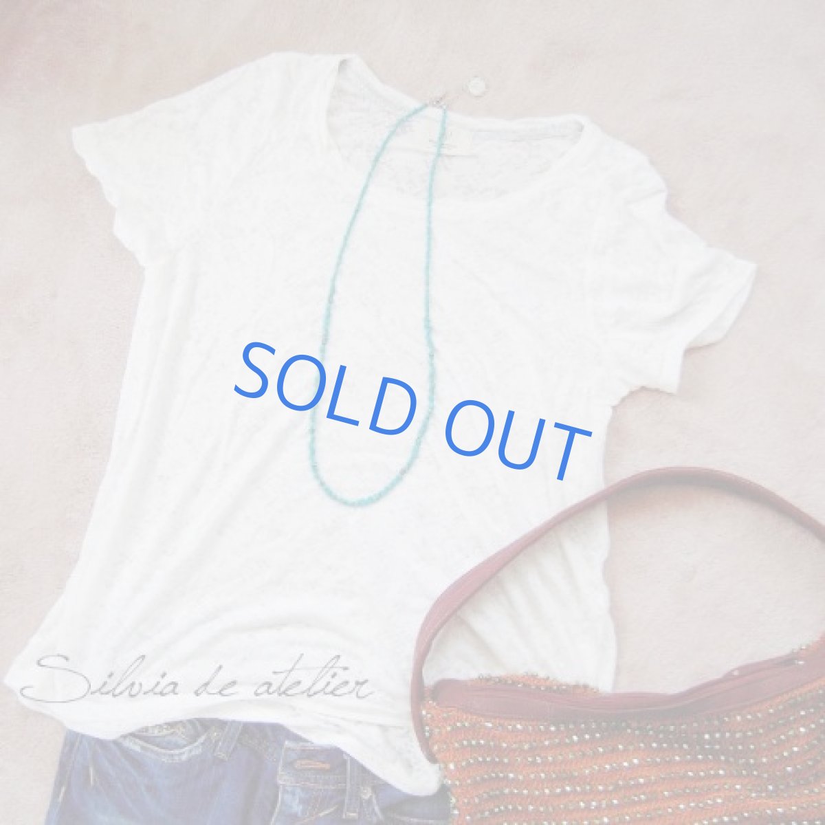 画像7: ロザリオ風　4way　天然　ブルーグリーンターコイズ　フランス製デッドストックメダイチャーム　ネックレス (7)