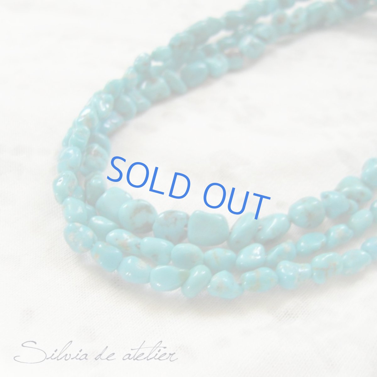 画像3: ロザリオ風　4way　天然　ブルーグリーンターコイズ　フランス製デッドストックメダイチャーム　ネックレス (3)