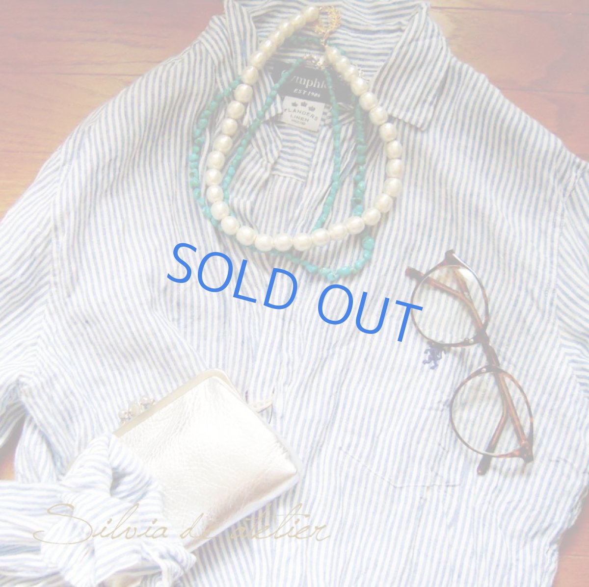 画像5: 限定１　バルサパール　バロック　10mm球　約48cmオフホワイトカラー　デザイン金具　ショートネックレス(コットンパール・デッドストック・ミリアムハスケル) (5)