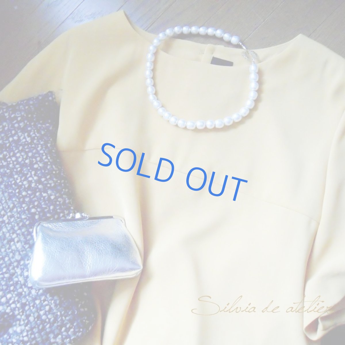 画像6: 限定１　バルサパール　バロック　10mm球　約48cmオフホワイトカラー　デザイン金具　ショートネックレス(コットンパール・デッドストック・ミリアムハスケル) (6)