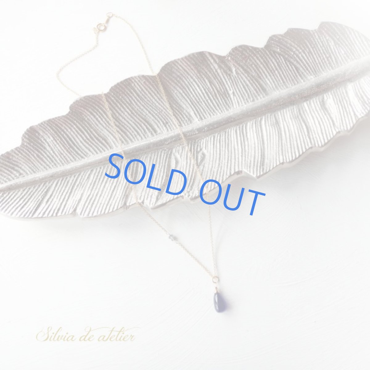 画像4: <訳あり・残り1>高品質AAA ブルーサファイア スムース ドロップ 14kgfネックレス  (4)