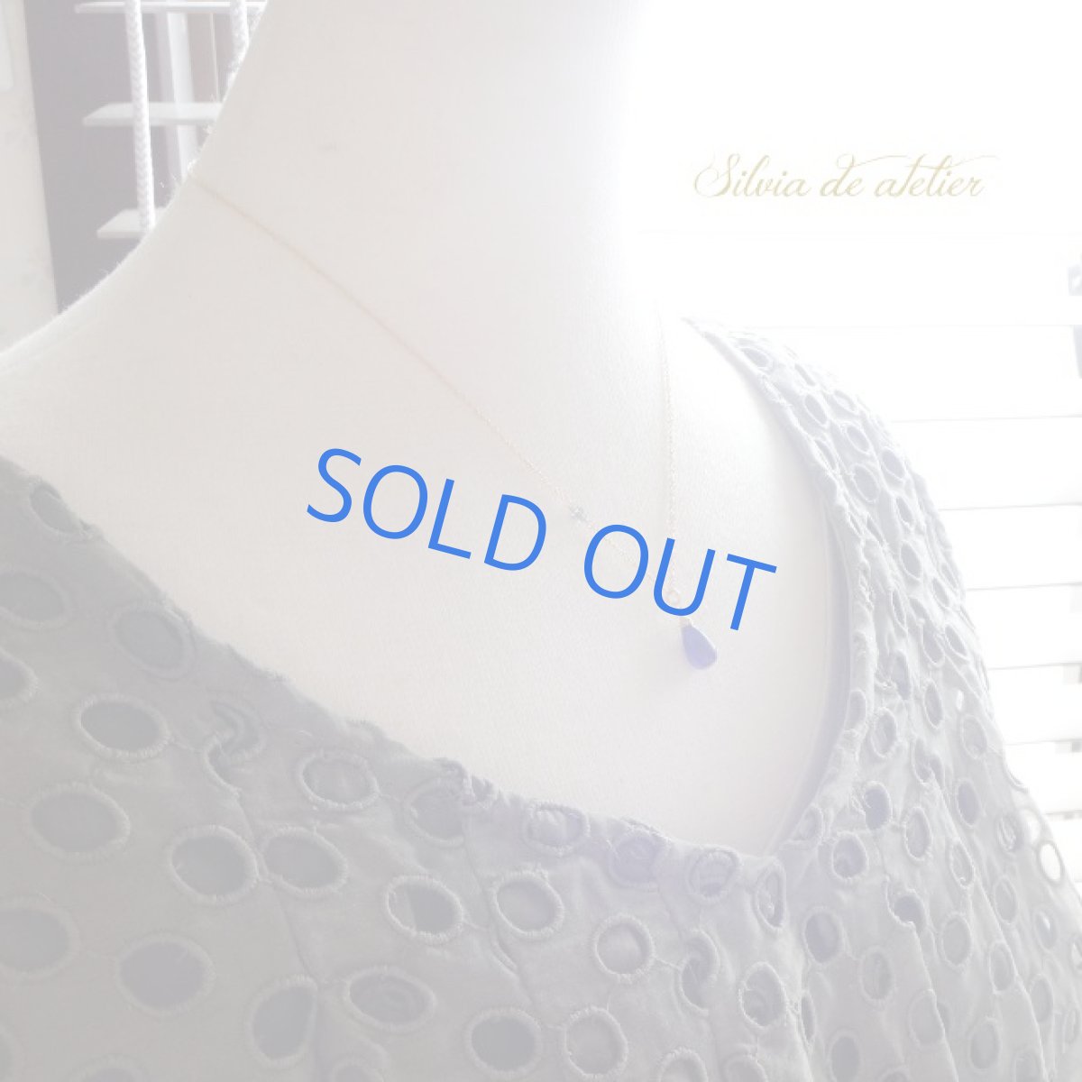 画像5: <訳あり・残り1>高品質AAA ブルーサファイア スムース ドロップ 14kgfネックレス  (5)